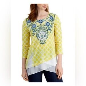 480M NWT JM‎ Collection Womens Layered Look Top - Size: XL